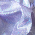 Stretch Lurex Glitter Silver Holographic Swimwear Fabric